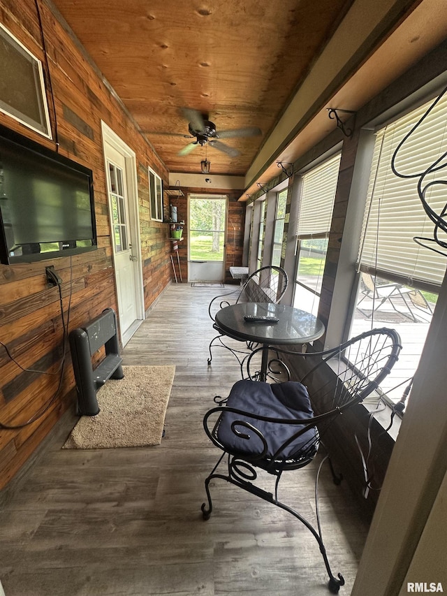 11382 Petroff Rd, Benton, IL 62812 - sunroom with a ceiling fan