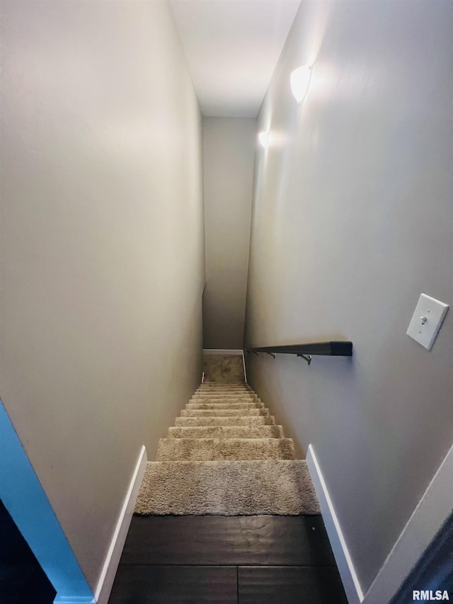 65 Stony Pt, Goreville, IL 62939 - staircase with baseboards