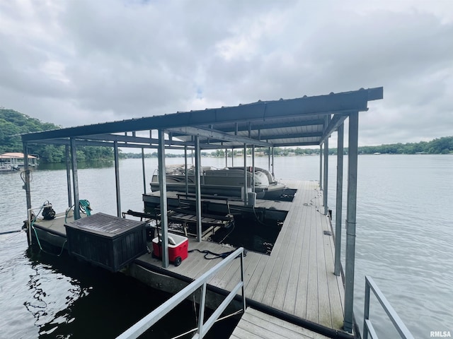 65 Stony Pt, Goreville, IL 62939 - dock with a water view and boat lift