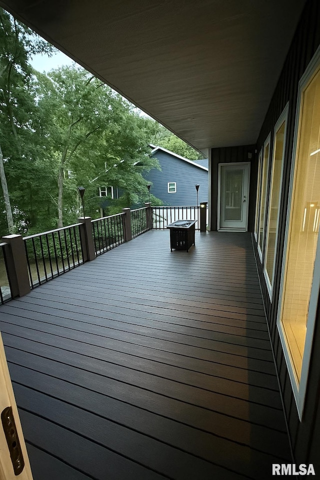 65 Stony Pt, Goreville, IL 62939 - wooden terrace featuring outdoor dining space