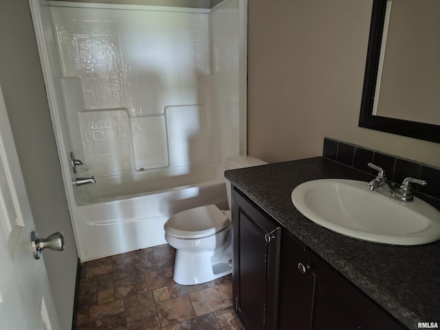 45 Davis Ridge Rd, Eldorado, IL 62930 - full bath with stone finish flooring, vanity, and shower / tub combination