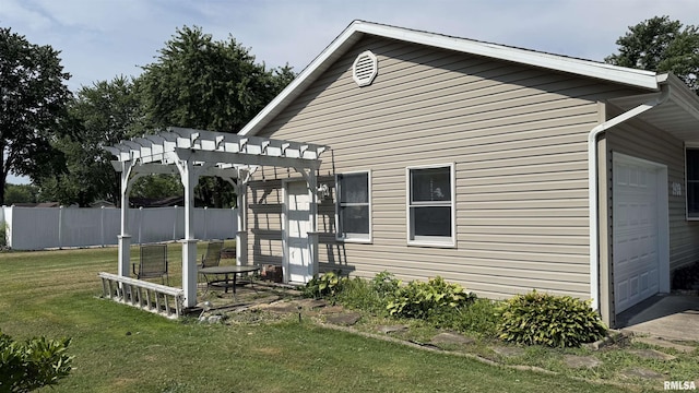 1409 Rig, Salem, IL 62881 - view of property exterior with a pergola and a garage