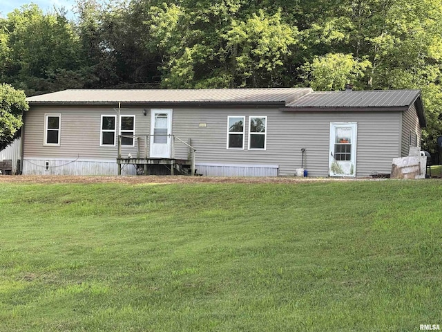2780 Campground Rd, Anna, IL 62906 - rear view of property featuring a yard and a metal roof
