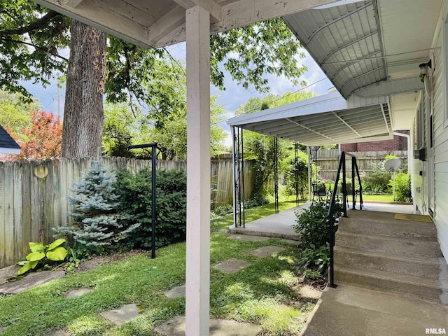 510 Morgan St, Anna, IL 62906 - fenced backyard featuring a patio area