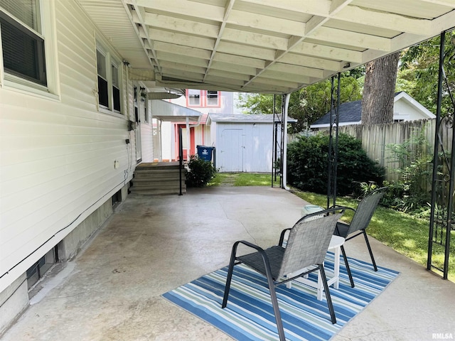 510 Morgan St, Anna, IL 62906 - view of patio with a shed