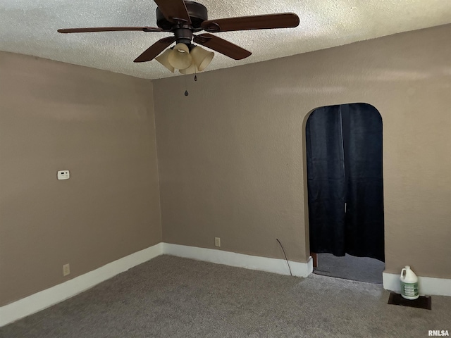 415 S 4th St, Mount Vernon, IL 62864 - carpeted spare room with ceiling fan and a textured ceiling