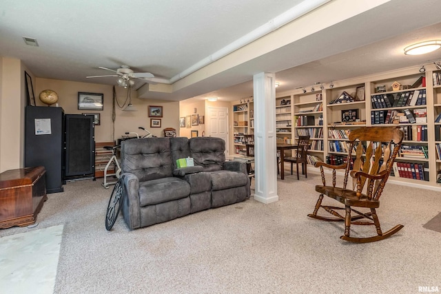 103 Woodland Trl, Anna, IL 62906 - carpeted living area with a ceiling fan