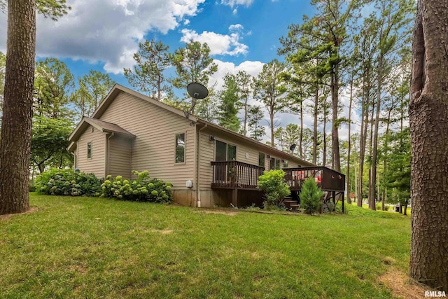 103 Woodland Trl, Anna, IL 62906 - view of property exterior featuring a deck and a yard