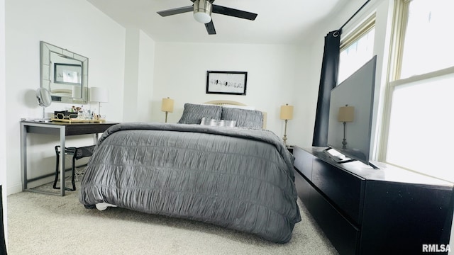308 W Reed St, Benton, IL 62812 - bedroom with carpet and a ceiling fan