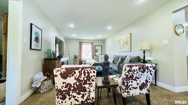 308 W Reed St, Benton, IL 62812 - dining area featuring recessed lighting and carpet floors