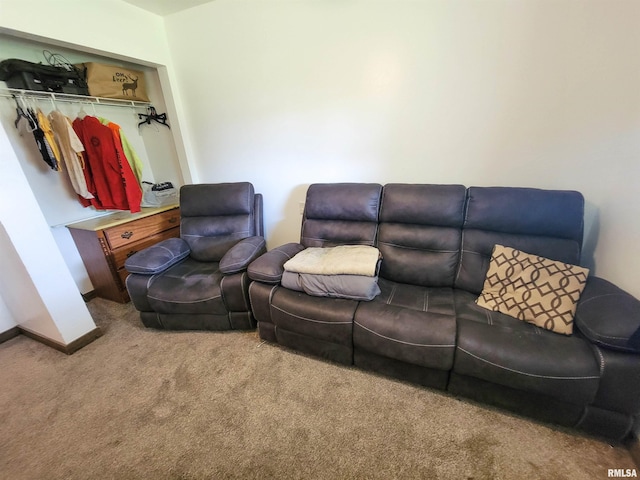 232 Palm Ln, Flora, IL 62839 - living area with carpet flooring and baseboards