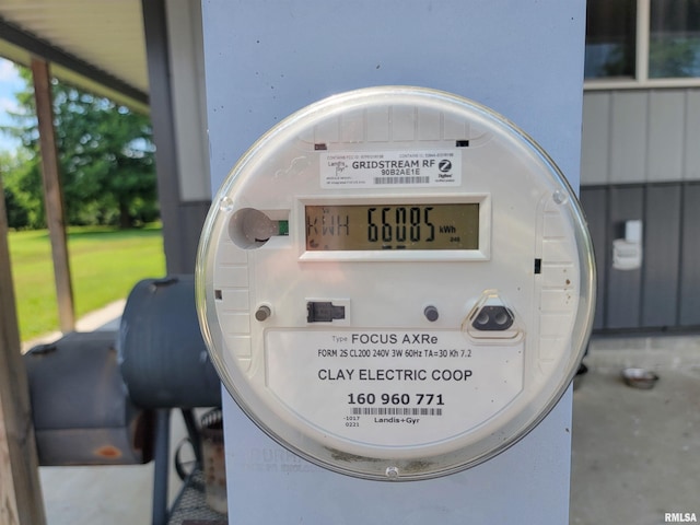 232 Palm Ln, Flora, IL 62839 - exterior view of electric meter