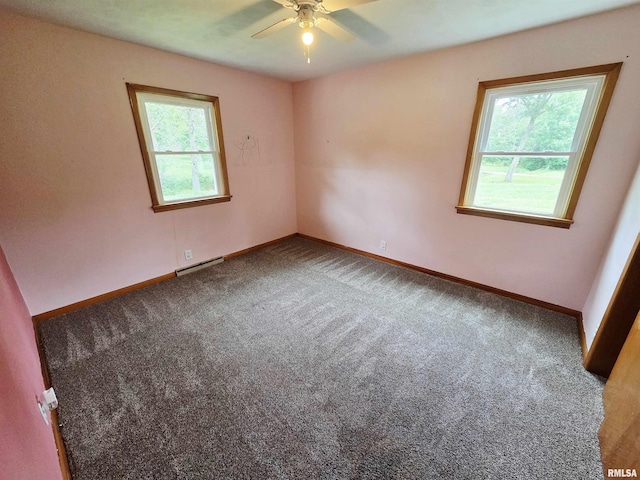 1471 Woods Ln, Centralia, IL 62801 - empty room featuring carpet and a ceiling fan