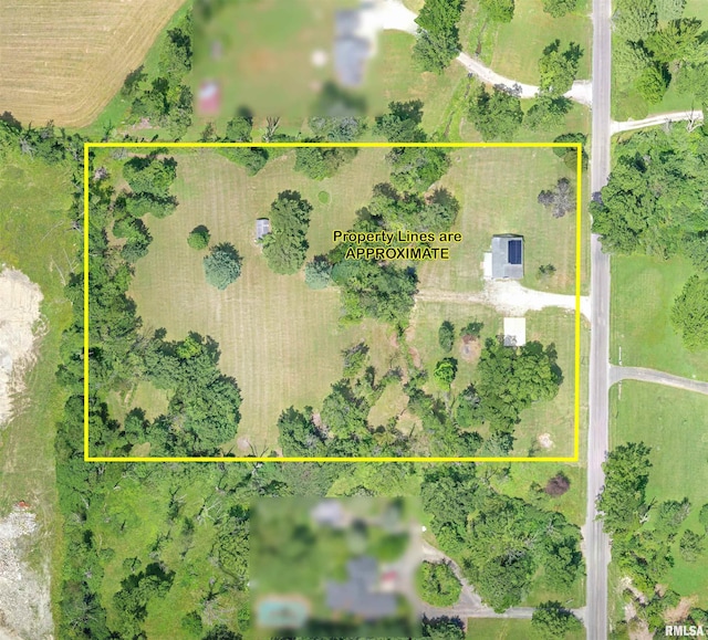 1471 Woods Ln, Centralia, IL 62801 - aerial view of property's location featuring property parcel outlined