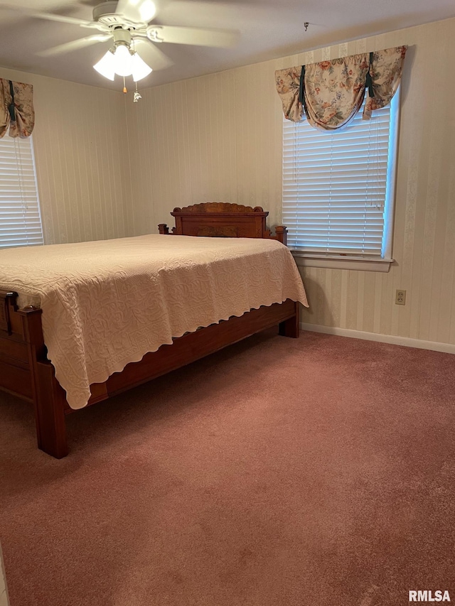 901 W Elm St, Carmi, IL 62821 - bedroom featuring carpet floors and ceiling fan