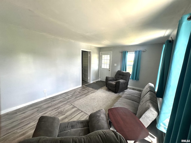 2448 E State Route 161st Rte, Centralia, IL 62801 - living area featuring baseboards and wood finished floors