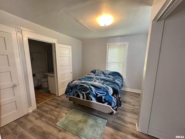 2448 E State Route 161st Rte, Centralia, IL 62801 - bedroom with wood finished floors and ensuite bath
