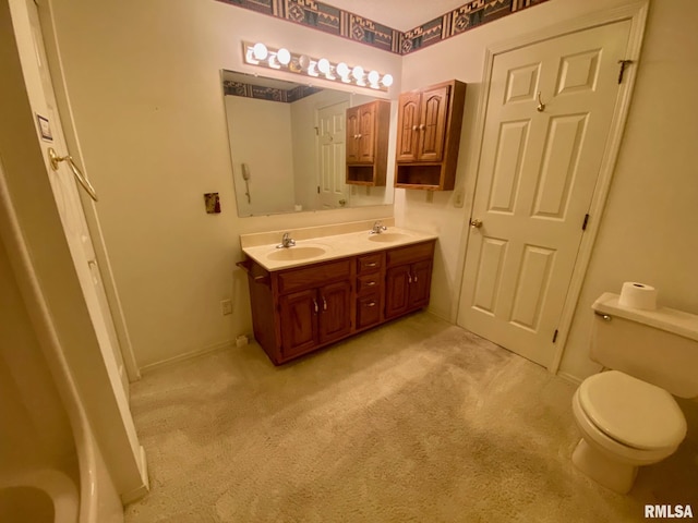 117 N Plains Ave, Marion, IL 62959 - full bathroom with double vanity and carpet floors