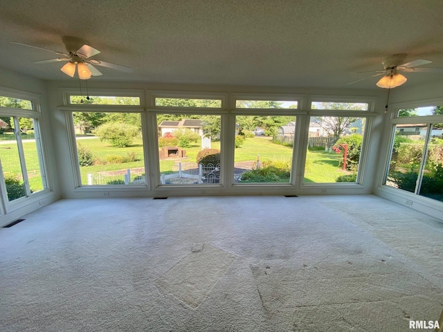 117 N Plains Ave, Marion, IL 62959 - unfurnished sunroom with carpet and a textured ceiling