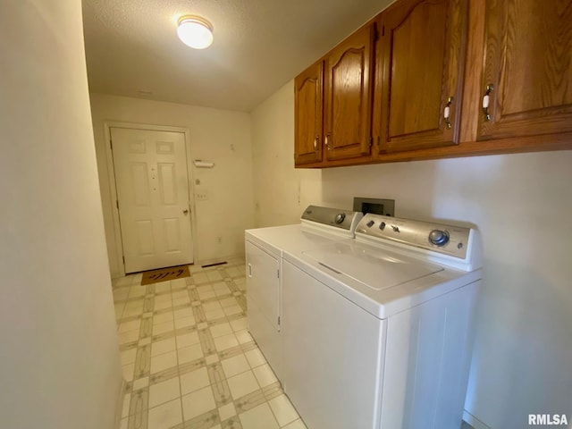 117 N Plains Ave, Marion, IL 62959 - laundry room with washing machine and dryer, cabinet space, and light floors