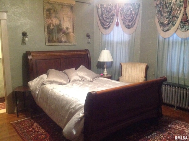319 High St, Mound City, IL 62963 - bedroom featuring radiator heating unit and wood finished floors