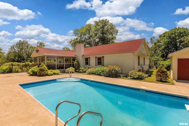 243 Pump Station Rd, Makanda, IL 62958 - view of pool with a sunroom