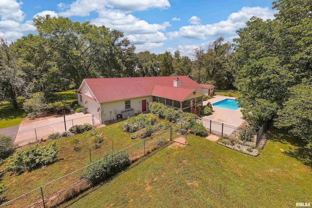 243 Pump Station Rd, Makanda, IL 62958 - view of front of house featuring driveway, a garage, and a fenced backyard