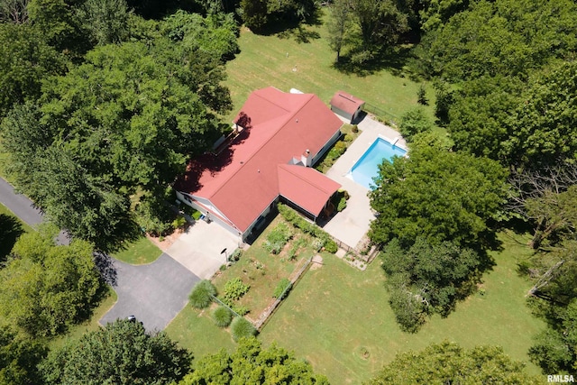 243 Pump Station Rd, Makanda, IL 62958 - aerial view of property and surrounding area with a pool area