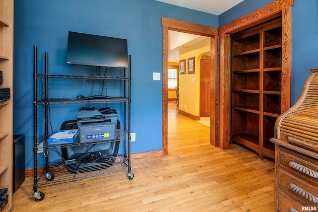 243 Pump Station Rd, Makanda, IL 62958 - office space with wood finished floors and arched walkways