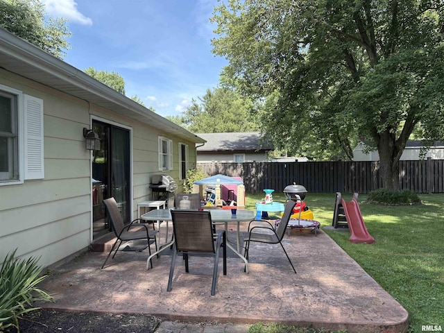 2119 Rains St, Murphysboro, IL 62966 - view of patio / terrace with outdoor dining area and area for grilling
