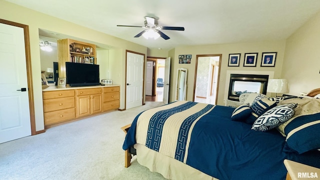 1016 Michael Ln, West Frankfort, IL 62812 - bedroom with light colored carpet and ceiling fan
