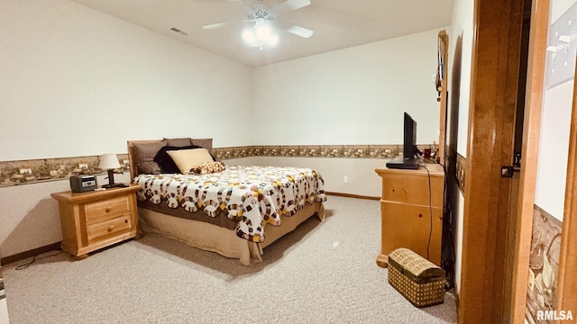 1016 Michael Ln, West Frankfort, IL 62812 - bedroom with carpet floors and a ceiling fan