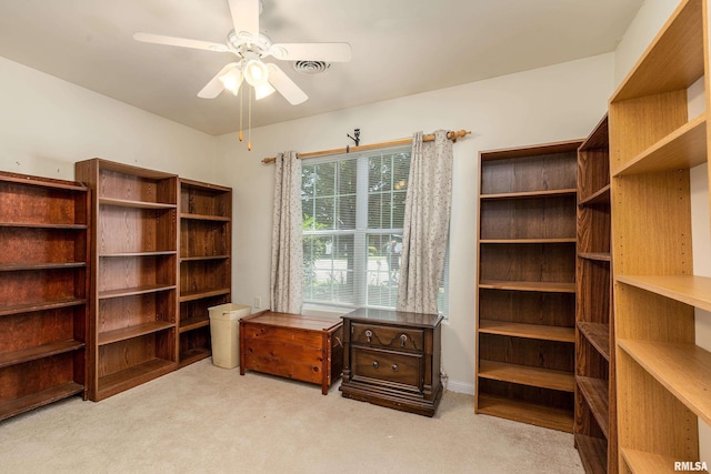 508 Lexington Ct, Carbondale, IL 62901 - walk in closet featuring carpet and ceiling fan