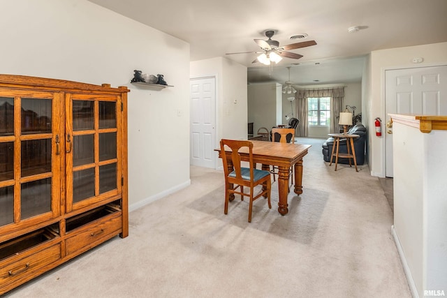 508 Lexington Ct, Carbondale, IL 62901 - dining space with ceiling fan and carpet