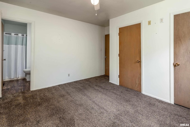 1811 W Freeman St, Carbondale, IL 62901 - unfurnished bedroom with carpet flooring and connected bathroom