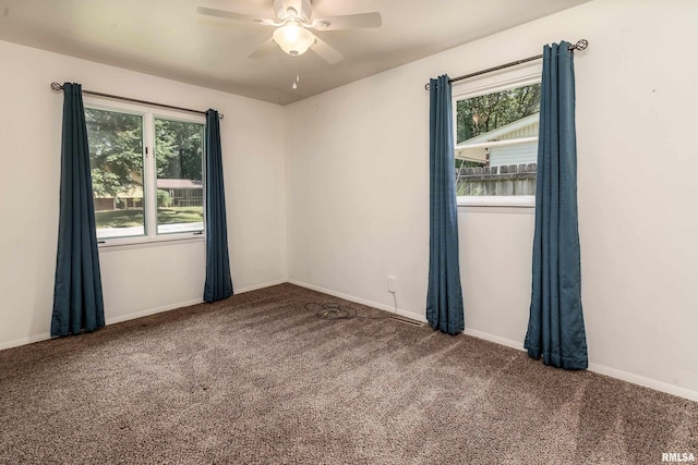 1811 W Freeman St, Carbondale, IL 62901 - carpeted empty room featuring plenty of natural light and ceiling fan