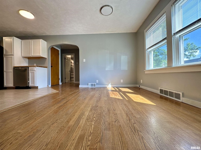 403 Freeman St, Anna, IL 62906 - unfurnished living room featuring arched walkways and light wood-type flooring
