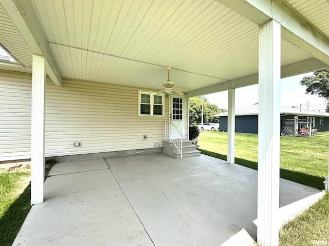 1915 W 4th St, Centralia, IL 62801 - view of patio / terrace with entry steps and a carport