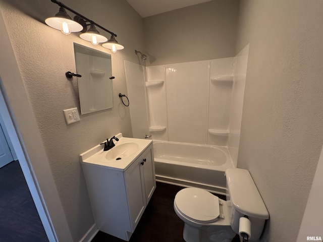 1307 S Maple St, Centralia, IL 62801 - full bathroom with vanity, tub / shower combination, and a textured wall