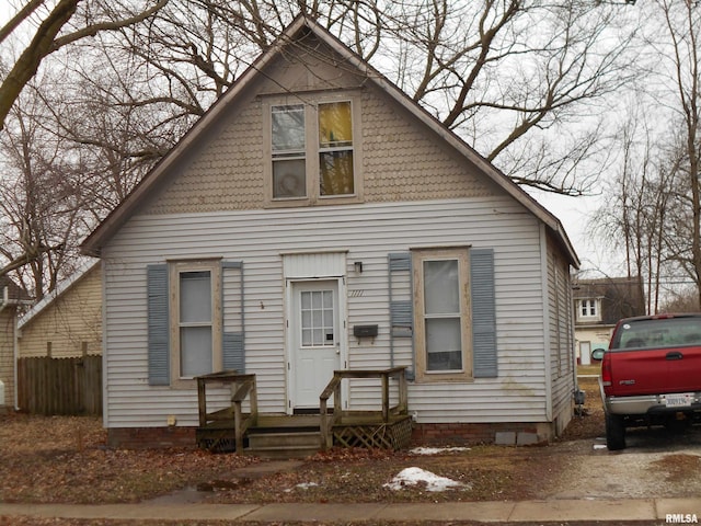 view of bungalow-style home