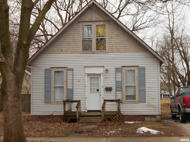 view of bungalow