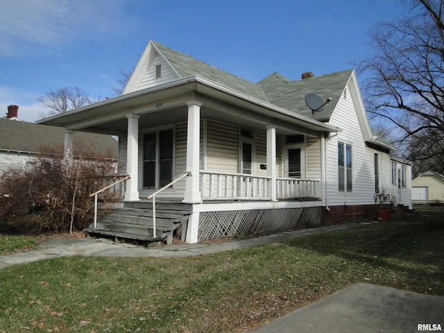 view of front of house with covered porch