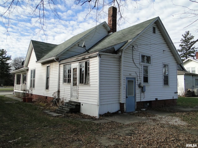 view of rear view of property