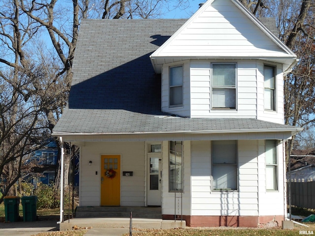 view of front of home with a porch