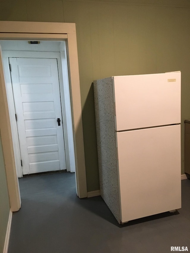 kitchen with white refrigerator