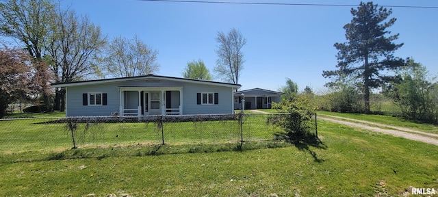 24293 E County Highway 27, Canton, IL 61520 - view of front facade featuring a porch and a front yard