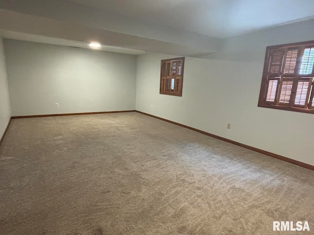 view of carpeted spare room