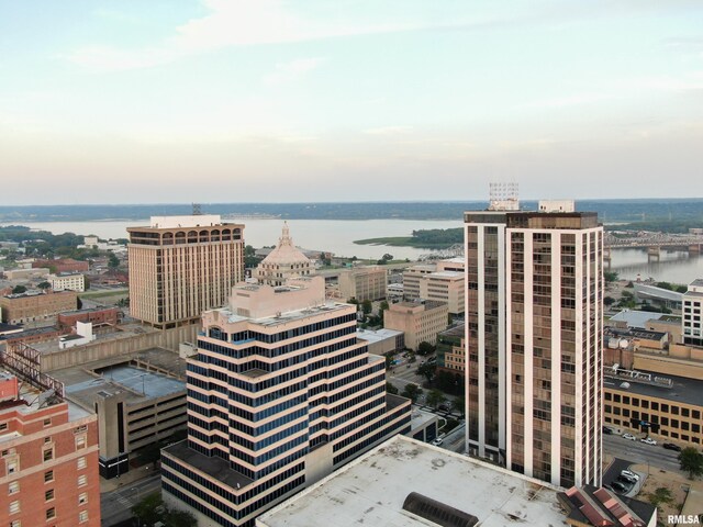 view of city with a water view