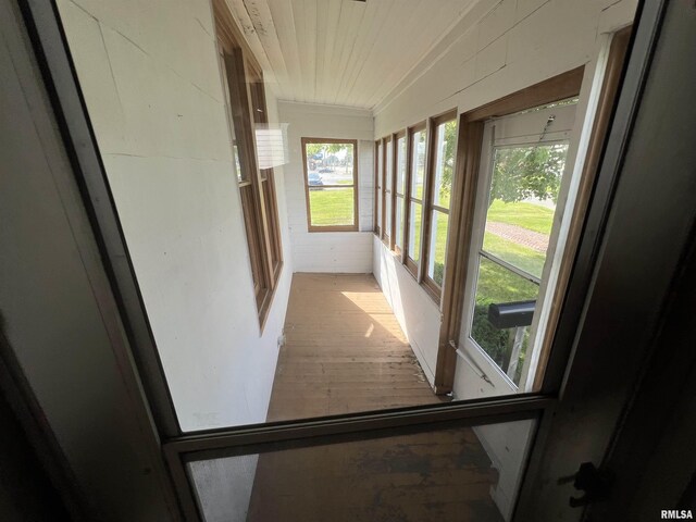 hall featuring light hardwood / wood-style floors