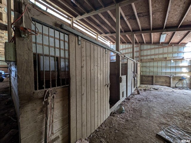 view of horse barn